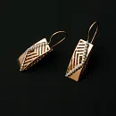 Серьги из красного золота с фианитами