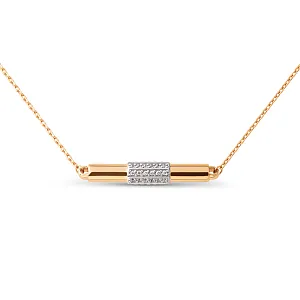 Колье из красного золота с фианитами