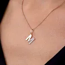 Подвеска из красного золота с фианитами