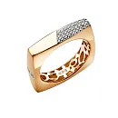 Кольцо из красного золота с фианитами