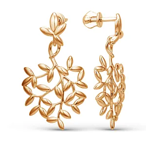 Серьги из красного золота