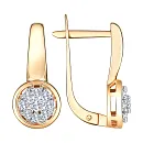 Серьги из красного золота с бриллиантами