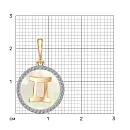 Подвеска из красного золота