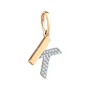 Подвеска из красного золота с фианитами