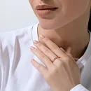 Кольцо из красного золота с фианитами