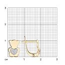 Серьги детские из красного золота с бриллиантами