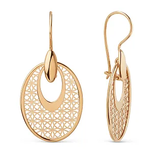 Серьги из красного золота