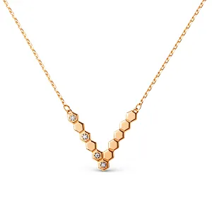 Колье из красного золота с фианитами