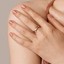 Кольцо из красного золота с фианитом