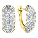 Серьги из желтого золота с бриллиантами