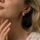 Серьги из красного золота с фианитами