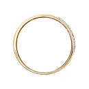 Кольцо из красного золота с фианитами