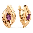 Серьги из красного золота с аметистами