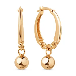 Серьги из красного золота