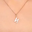 Подвеска из красного золота с фианитами