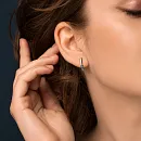 Серьги из красного золота с лондон топазами