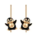 Серьги детские из красного золота