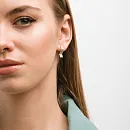 Серьги из красного золота с фианитами