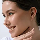 Серьги из красного золота с фианитами