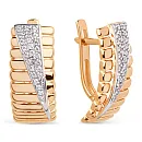 Серьги из красного золота с фианитами