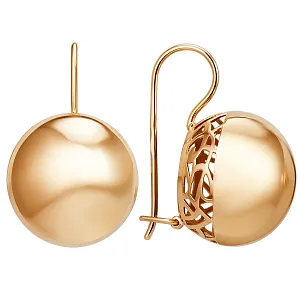 Серьги из красного золота