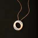 Подвеска из красного золота с фианитами