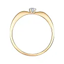 Кольцо из красного золота с бриллиантом