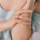 Кольцо из красного золота с фианитами