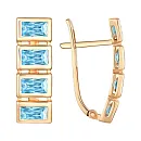 Серьги из красного золота с swiss топазами