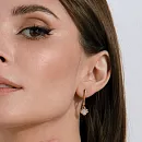 Серьги из красного золота с фианитами