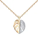 Подвеска из красного золота с фианитами