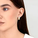 Серьги из красного золота с фианитами