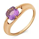 Кольцо из красного золота с аметистом