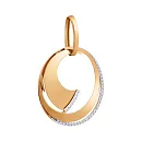 Подвеска из красного золота с фианитами