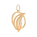 Подвеска из красного золота с фианитами