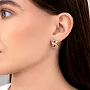 Серьги из красного золота с фианитами