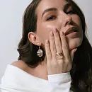 Серьги из красного золота с фианитами