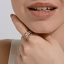 Кольцо из красного золота с фианитами