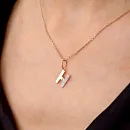 Подвеска из красного золота с фианитами