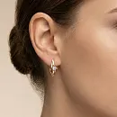 Серьги из красного золота с бриллиантами