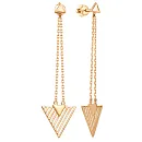 Серьги пусеты из красного золота