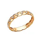 Кольцо из красного золота с фианитами