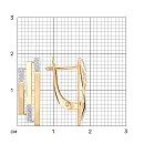 Серьги из красного золота с фианитами