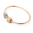 Браслет из красного золота с фианитами