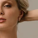 Серьги из красного золота с фианитами