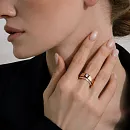 Кольцо из красного золота с фианитами