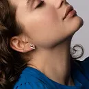 Серьги из красного золота с фианитами