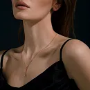 Подвеска из красного золота с фианитами