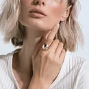 Кольцо из красного золота с фианитами