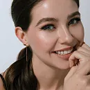 Серьги продевки из красного золота